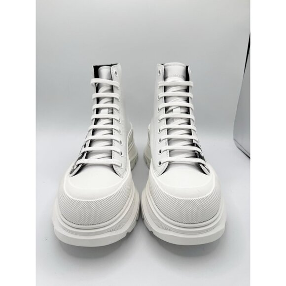 Alexander McQueen Tread Slick Boot Graffiti Optic White US 11 - Picture 4 of 11